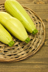 squash on wooden table close-up