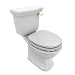 Toilet 3D objects on white background