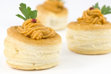 vol au vent with salmon sauce