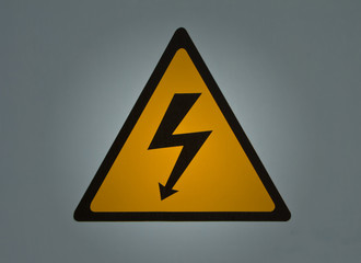 Electrical hazard high voltage sign