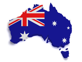 Australia Map 3d Shape