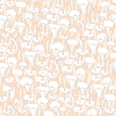 seamless pattern background with flowers cal, Print