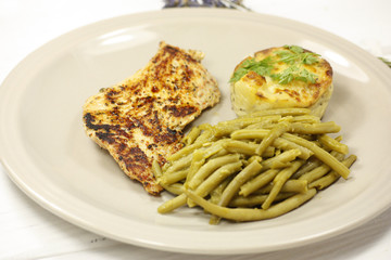 escalope et légumes