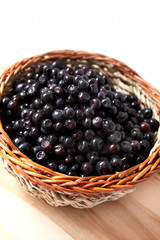 basket with cranberries