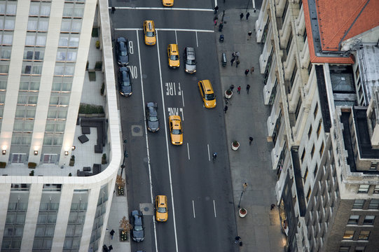 Fototapeta Cabs in Manhattan