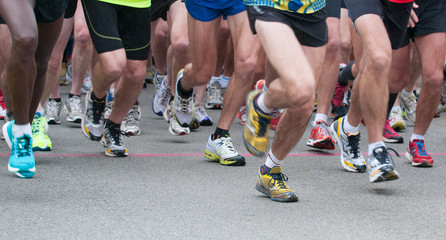 runner legs  at starting
