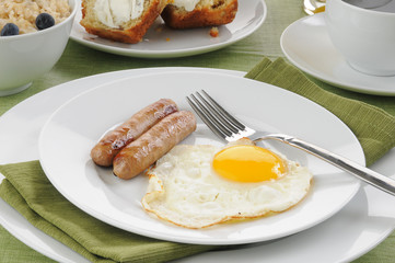 Sausage and egg breakfast