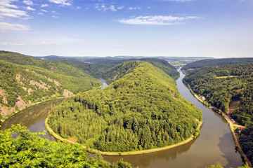 Saar loop aka Saarschleife ay Orscholz near Mettlach