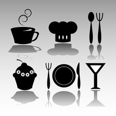 Set of icons for restaurant