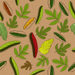 Seamless texture with leaves