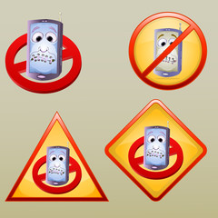 various turn off hand phone icon