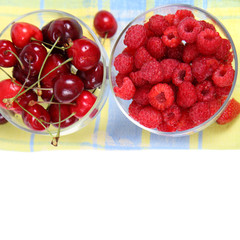 Raspberry and cherry