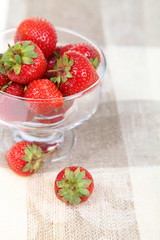 Ripe strawberries in a bowl