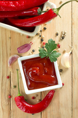 Red hot chilli sauce