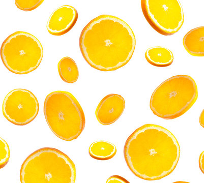 Abstract background with orange slices.