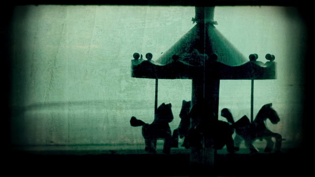 Carousel, retro movie. HD