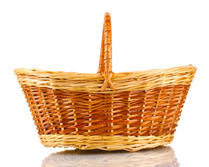 empty basket isolated on white