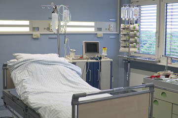 Patientenzimmer zur Intensiv Versorgung im Krankenhaus in Hamburg