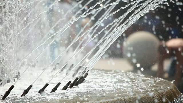 Jet fountain, close-up.
