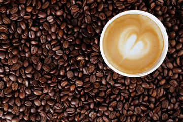 Coffee beans background