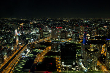 Fototapeta na wymiar Nocny widok Yokohama