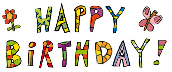 Kinderschrift Happy Birthday © guukaa