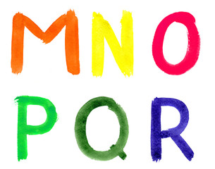 Watercolor alphabet