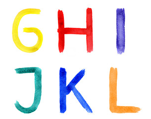 Watercolor alphabet