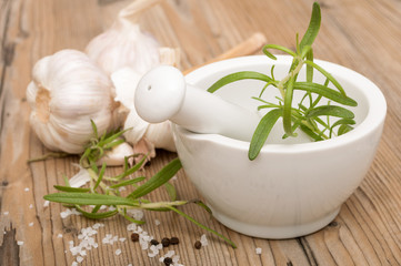 Mortar With Rosemary