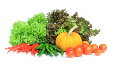 fresh vegetables isolate on white background