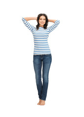 beautiful woman in casual clothes