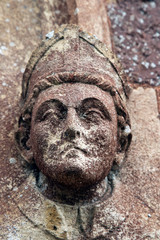 Fototapeta na wymiar Sandstone bust of a bishop