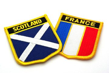 scotland and france flags