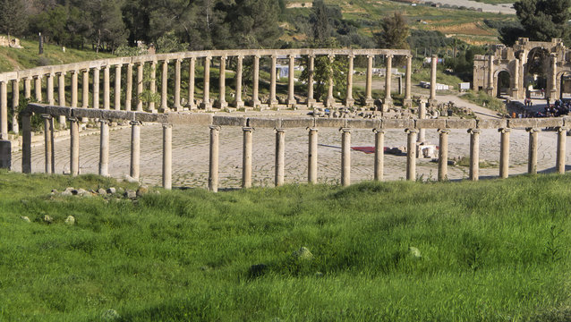 Ruins of the Greco-Roman city of Jerash, Jordan.