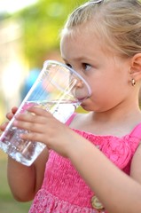 girl drinks water