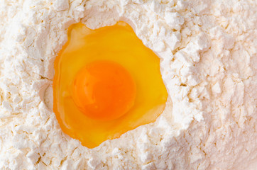 egg in flour