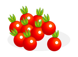vector icon cherry tomato