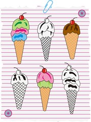 illustration of isolated ice cream