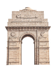 India Gate isolated on white