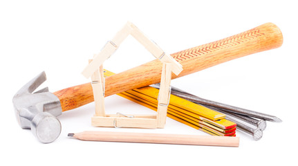 house symbol and tools