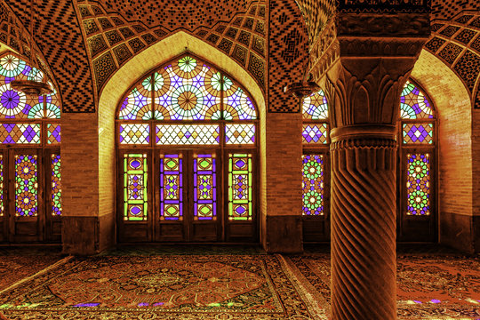 Nasir al-Mulk Mosque, in Shiraz, Iran