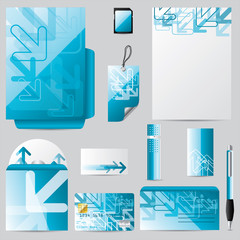 Stationary business set with arrows