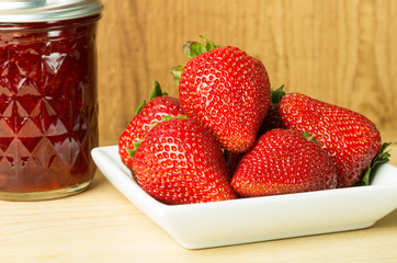 Strawberry jam or jelly with berries