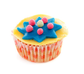 cupcake with marzipan decoration