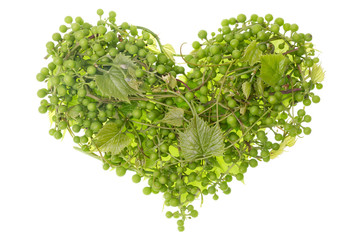 green grapes heart