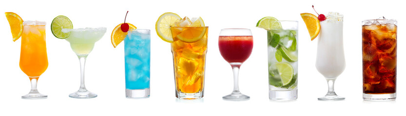 Set mit verschiedenen Cocktails