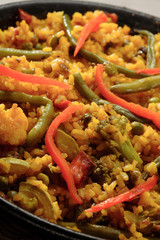 Spanish cuisine - Paella with vegetables