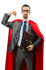 Superman isolated on the white background