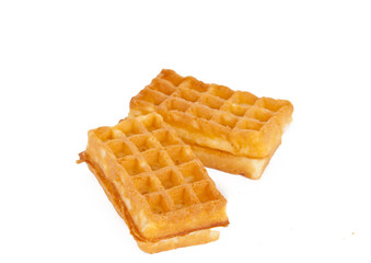 soft waffle isolated