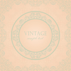 Stylish vintage greeting card in pastel colors